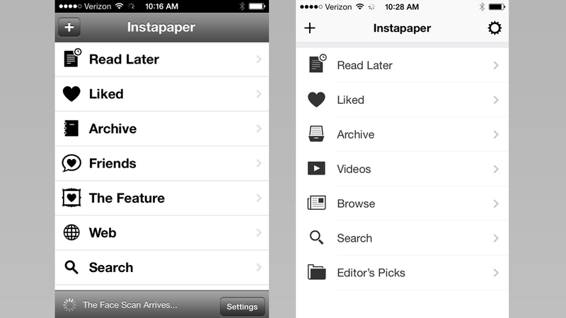 Illustration for article titled The New Instapaper: Reading Later in iOS 7 Will Be Sleeker and Simpler
